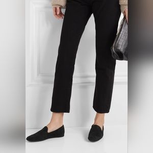 VINCE Women's Milo Suede Loafer Black Size 5.5